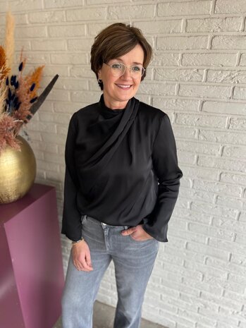 JDY JDYROCKY L/S HIGH NECK TOP WVN