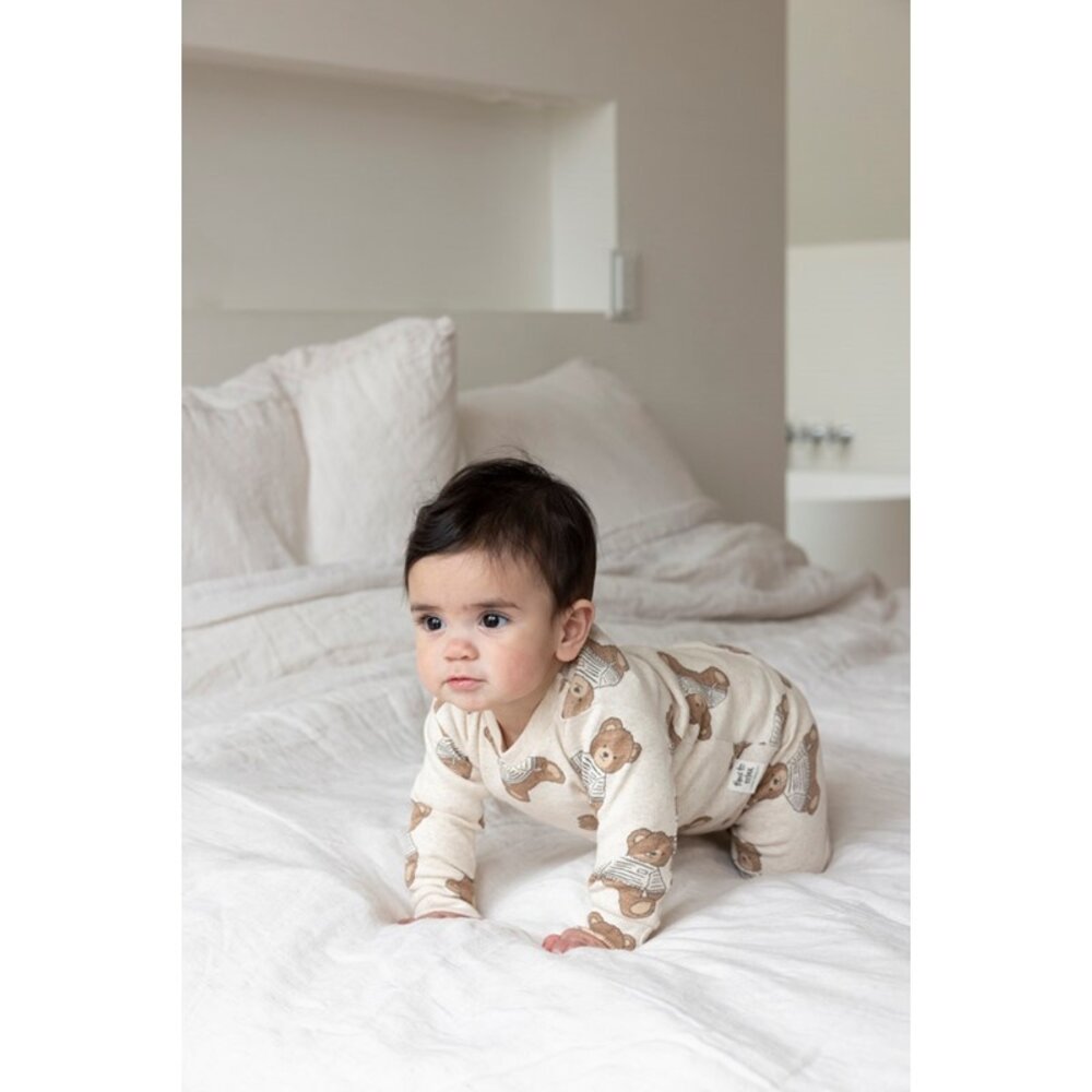 Feetje FEETJE LIMITED - PYJAMA BABY 50500088  - TEDDY BEAR - OFFWHITE MELANGE