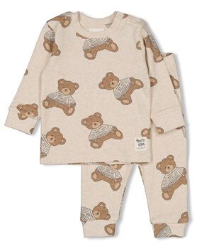 Feetje FEETJE LIMITED - PYJAMA KIDS 50500881  - TEDDY BEAR - OFFWHITE MELANGE