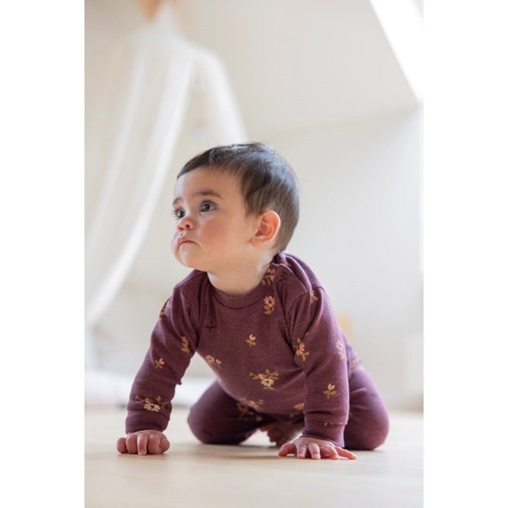 Feetje FEETJE LIMITED - PYJAMA BABY 50500086  - BONNIE BOUQUET - WIJN MELANGE