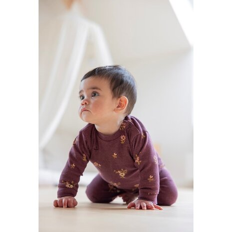 Feetje FEETJE LIMITED - PYJAMA BABY 50500086  - BONNIE BOUQUET - WIJN MELANGE