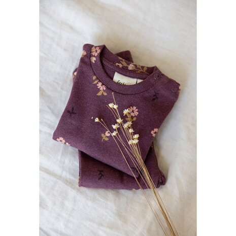 Feetje FEETJE LIMITED - PYJAMA BABY 50500086  - BONNIE BOUQUET - WIJN MELANGE