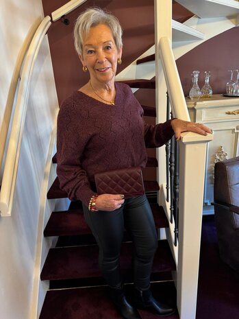 JDY JDYASPEN LIFE L/S V-NECK PULLOVER KNT