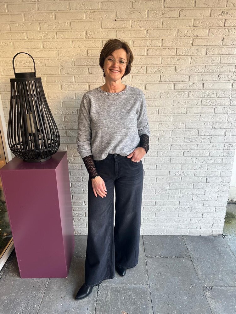 JDY JDYALVA LIFE L/S EMBELLISH PULLOVER KNT