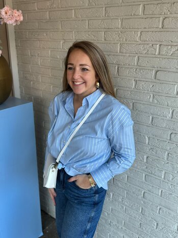 JDY JDYMIO L/S LUREX LOOSE SHIRT WVN NOOS CHAMBRAY BLUE