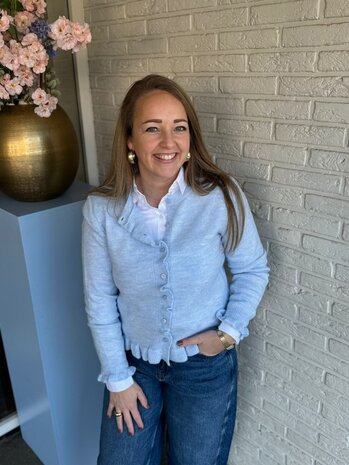 JDY JDYLETTY L/S ON FRILL CARDIGAN KNT NOOS