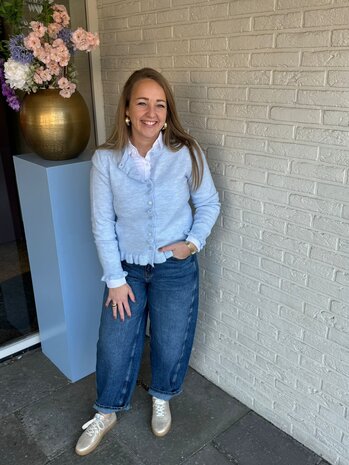 JDY JDYLETTY L/S ON FRILL CARDIGAN KNT NOOS