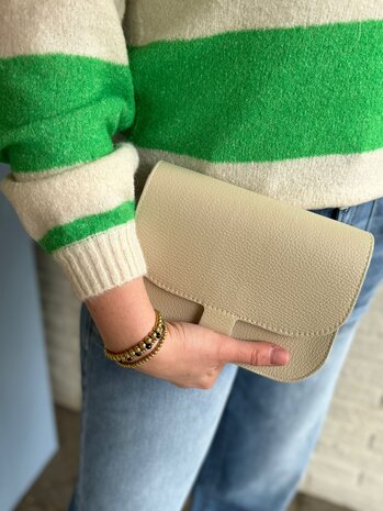 ICHI IHDUSTY LS STRIPE2 KELLY GREEN