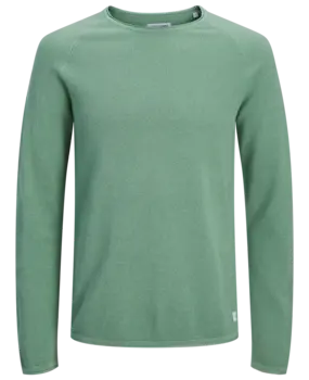 Jack en Jones JJEHILL KNIT CREW NECK NOOS GRANITE GREEN