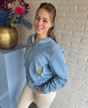 ICHI IHTULLE SH LIGHT BLUE WASHED