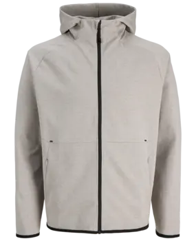 Jack en Jones JJEBASE SWEAT ZIP HOOD SN LIGHT GREY MELANGE
