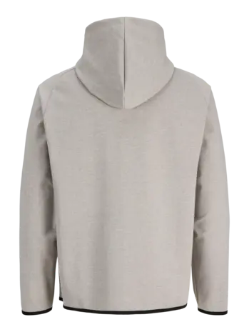 Jack en Jones JJEBASE SWEAT ZIP HOOD SN LIGHT GREY MELANGE