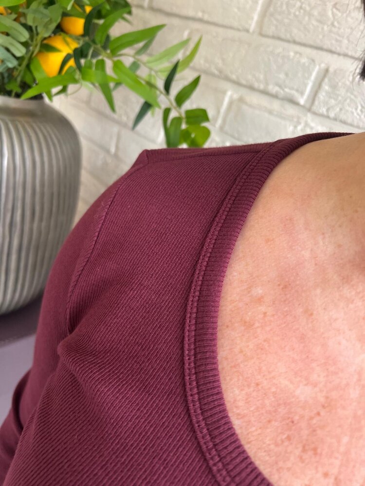 Cup Of Joe Denim SHIRT DORA BURGUNDY