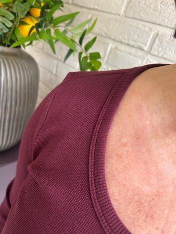 Cup Of Joe Denim SHIRT DORA BURGUNDY