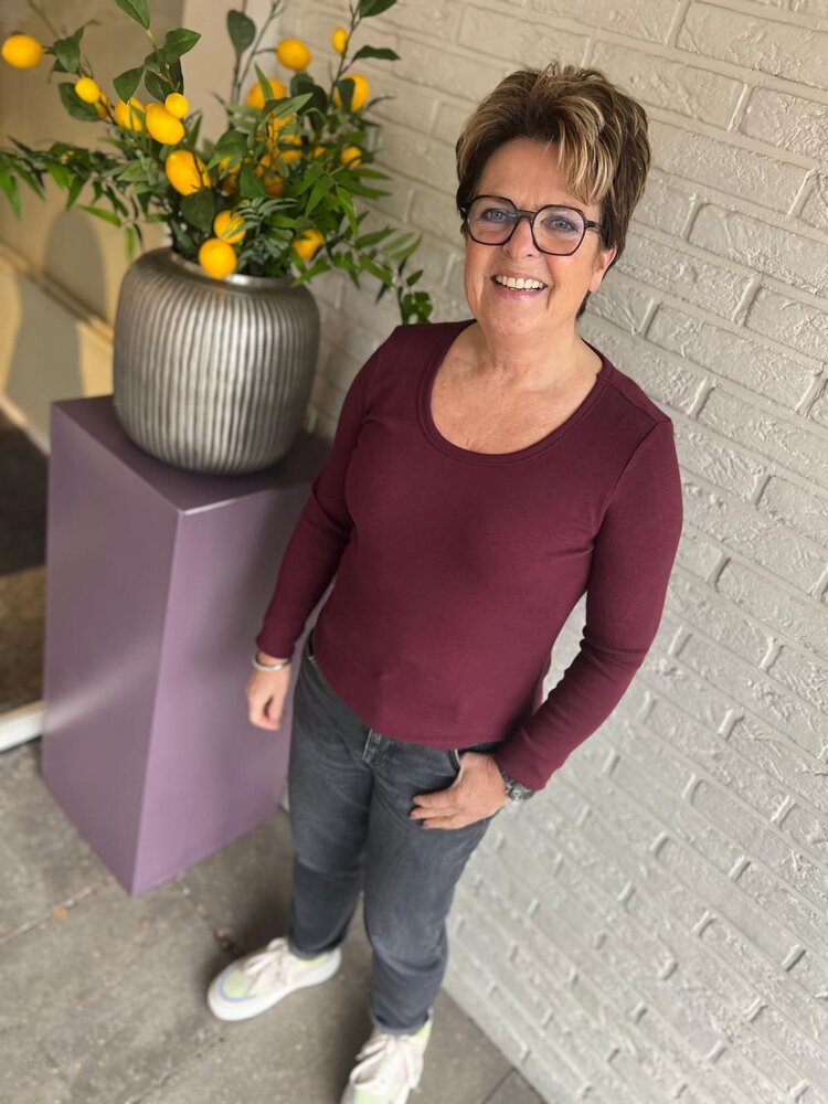 Cup Of Joe Denim SHIRT DORA BURGUNDY