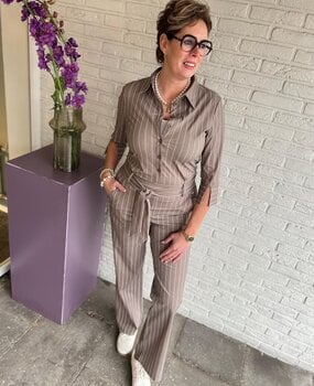 Mi Piace JUMPSUIT 202154 HEAVY CLASSIC STRIPE PRINT FALCON