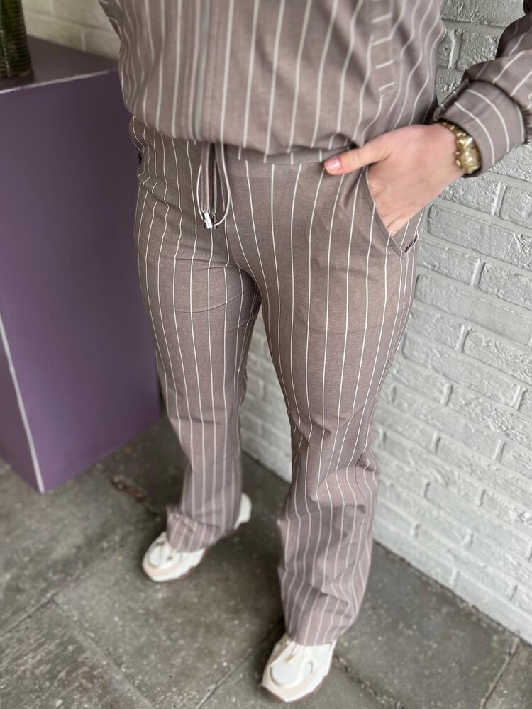 Mi Piace BROEK TRAVELSTOF 202136 HEAVY CLASSIC STRIPE PRINT