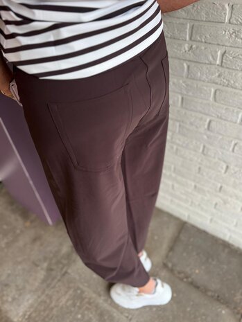 Mi Piace BROEK TRAVELSTOF 202761  BONDED ESPRESSO