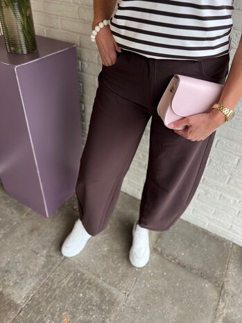 Mi Piace BROEK TRAVELSTOF 202761  BONDED ESPRESSO