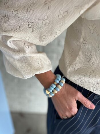 JDY JDYLOLLIE LIFE L/S FRILL TOP JRS