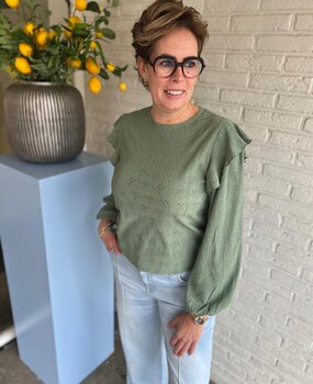 JDY JDYLOLLIE LIFE L/S FRILL TOP JRS