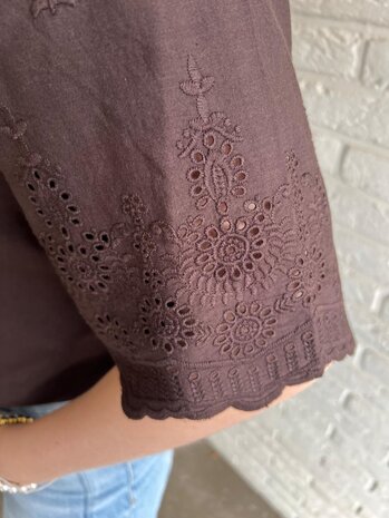 JDY JDYLAIR LIFE S/S NEW MIX TOP JRS CHOCOLTE TORTE