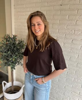 JDY JDYLAIR LIFE S/S NEW MIX TOP JRS CHOCOLTE TORTE