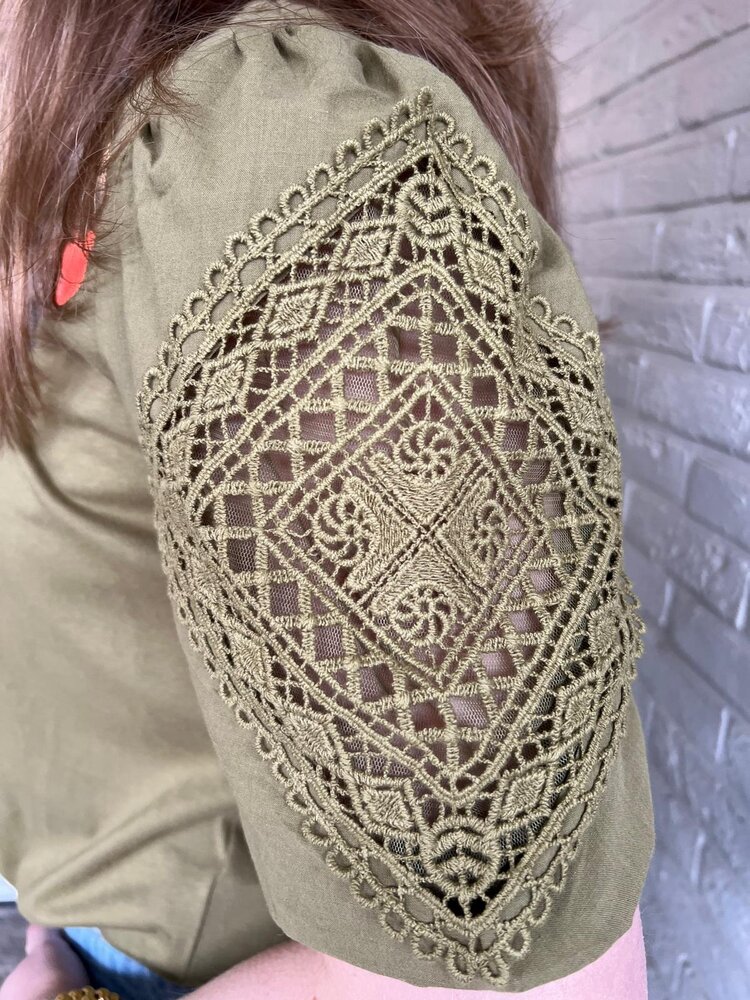 JDY JDYUMA LIFE S/S LACE DETAIL TOP JRS