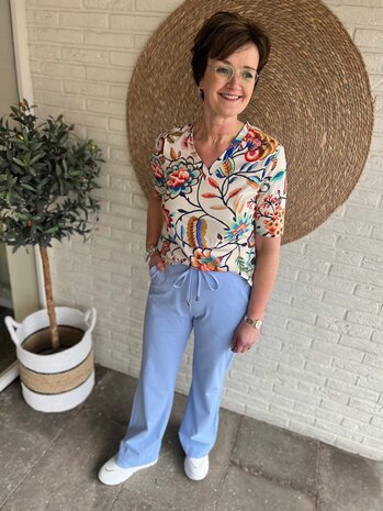 Mi Piace T-SHIRT TRAVELSTOF 202271 MULTICOLOR BLOOM PRINT