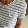 Mi Piace T-SHIRT TRAVELSTOF 202080 LAVENDER BLUE/OFFWHITE STRIPE