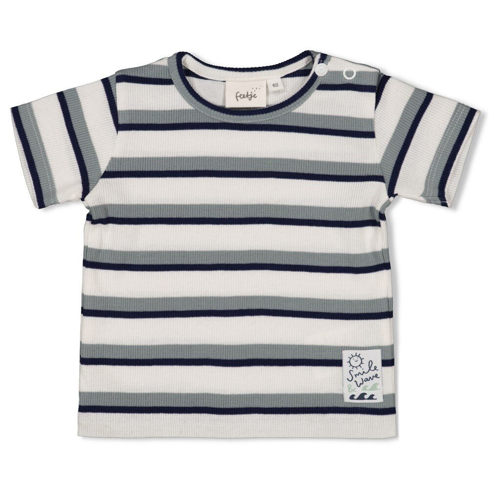 Feetje T-SHIRT RIB MET STREEP - 51701044 - SUMMER DENIMS