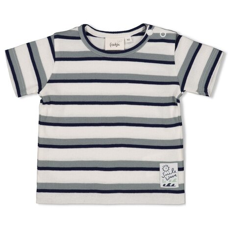 Feetje T-SHIRT RIB MET STREEP - 51701044 - SUMMER DENIMS
