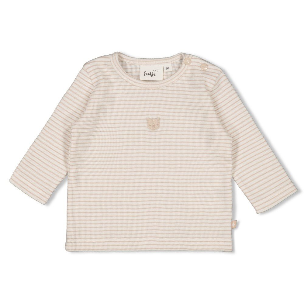 Feetje LONGSLEEVE RIB MET STREEP - HONEY BEAR - 51602681