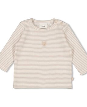 Feetje LONGSLEEVE RIB MET STREEP - HONEY BEAR - 51602681