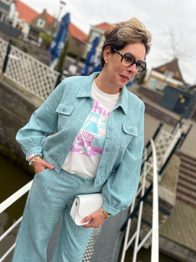 Ydence JACKET JINTE TURQUOISE MELANGE