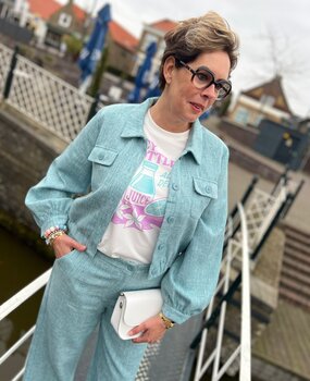 Ydence JACKET JINTE TURQUOISE MELANGE