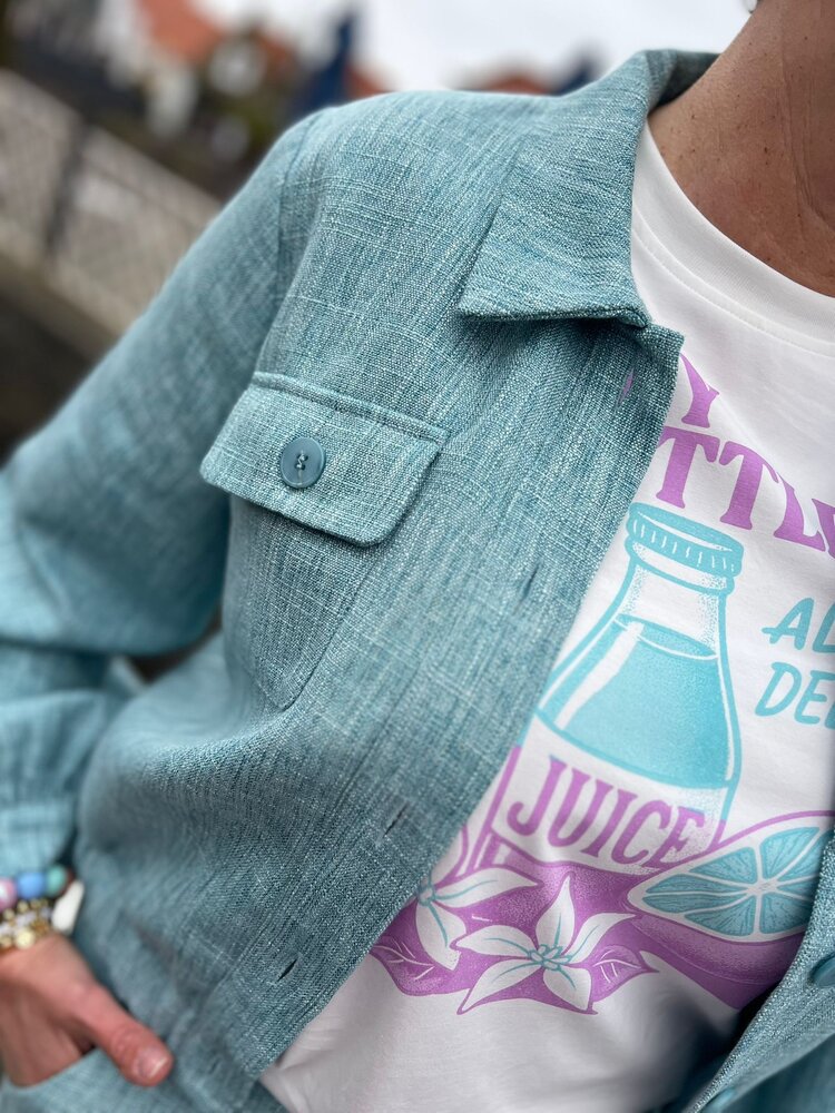 Ydence JACKET JINTE TURQUOISE MELANGE