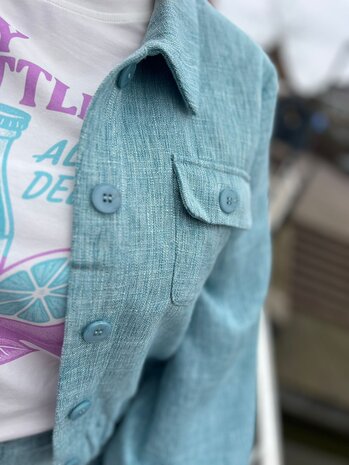 Ydence JACKET JINTE TURQUOISE MELANGE