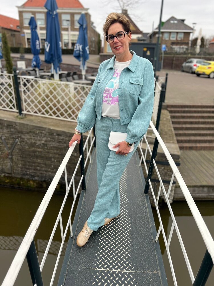 Ydence JACKET JINTE TURQUOISE MELANGE