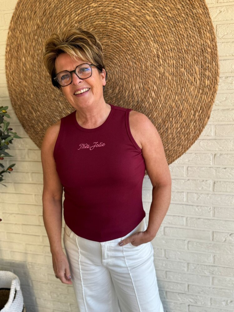 Ydence TOP TRES JOLIE BURGUNDY