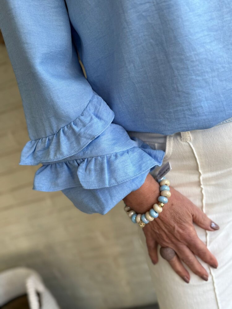 Ydence BLOUSE JACKIE LIGHT BLUE