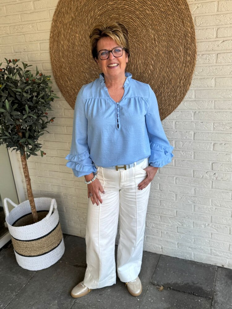 Ydence BLOUSE JACKIE LIGHT BLUE