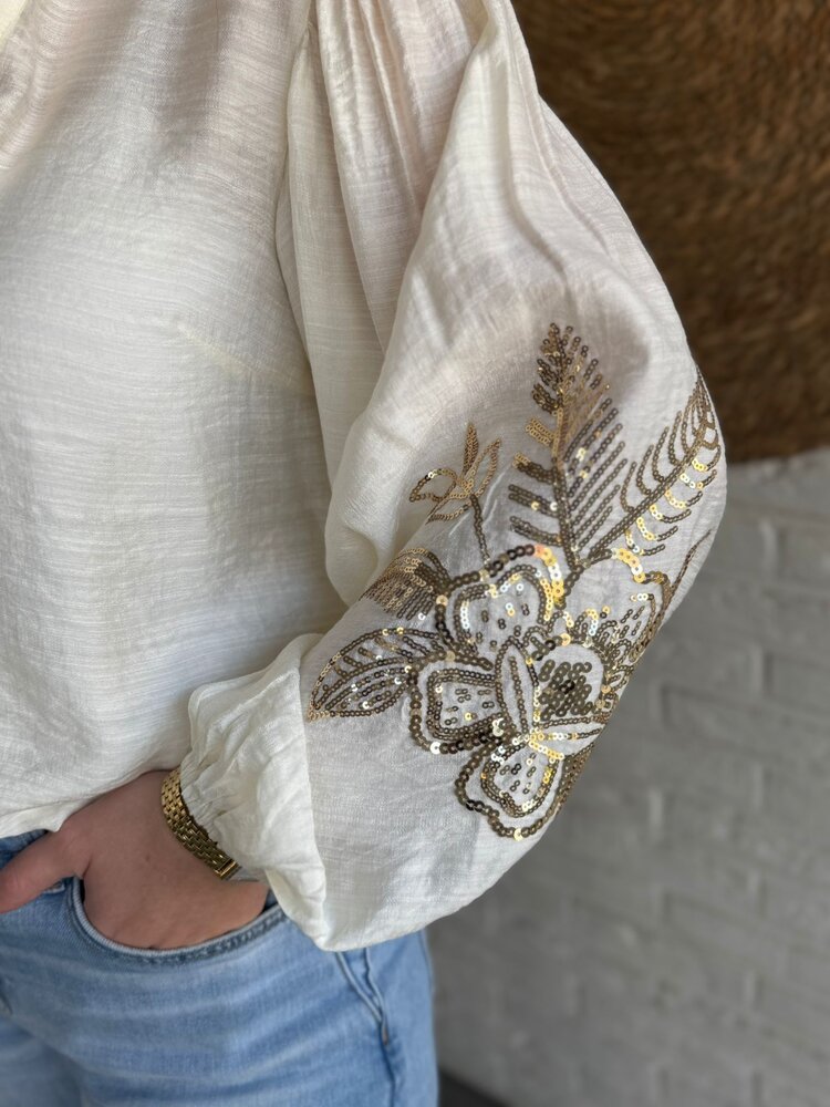 Ydence BLOUSE ROSE ECRU