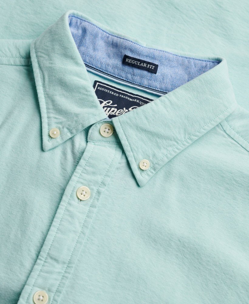 Superdry PREPPY EXFORD L/S SHIRT SPEARMINT LIGHT GREEN CHAMBRAY