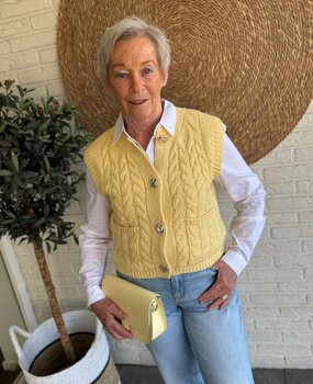 JDY JDYANNALISE S/L O-NECK CABLE VEST KNT