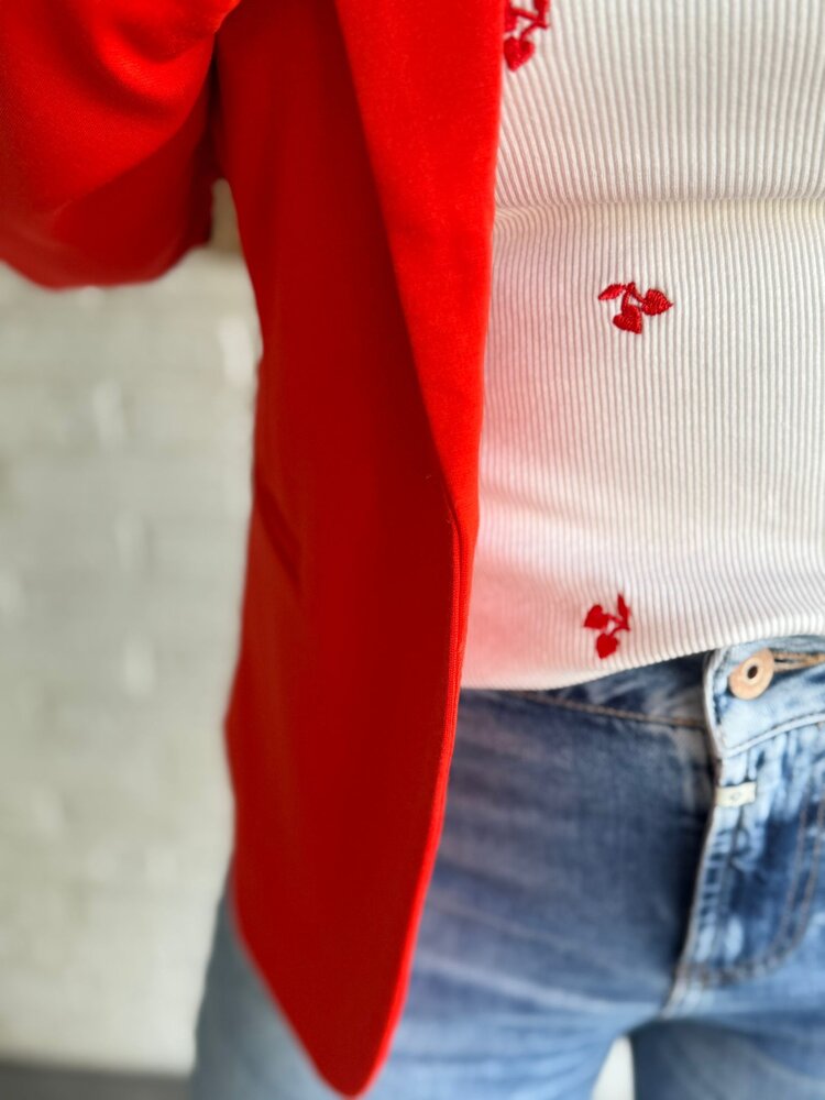 ICHI IHPALMA TO3 CLOUD DANCER/FIERY RED