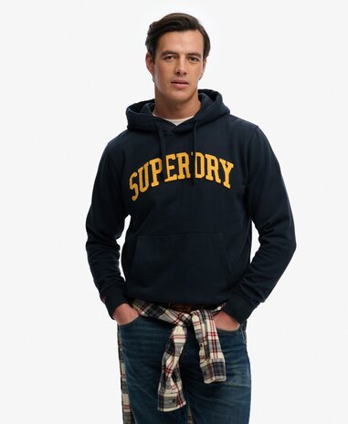 Superdry VINTAGE ATHLETIC HOOD ECLIPSE NAVY