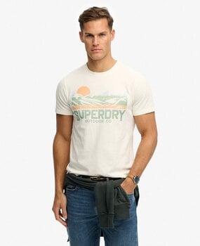 Superdry OUTDOORS MOUNTAIN RLXD TEE OFF WHITE