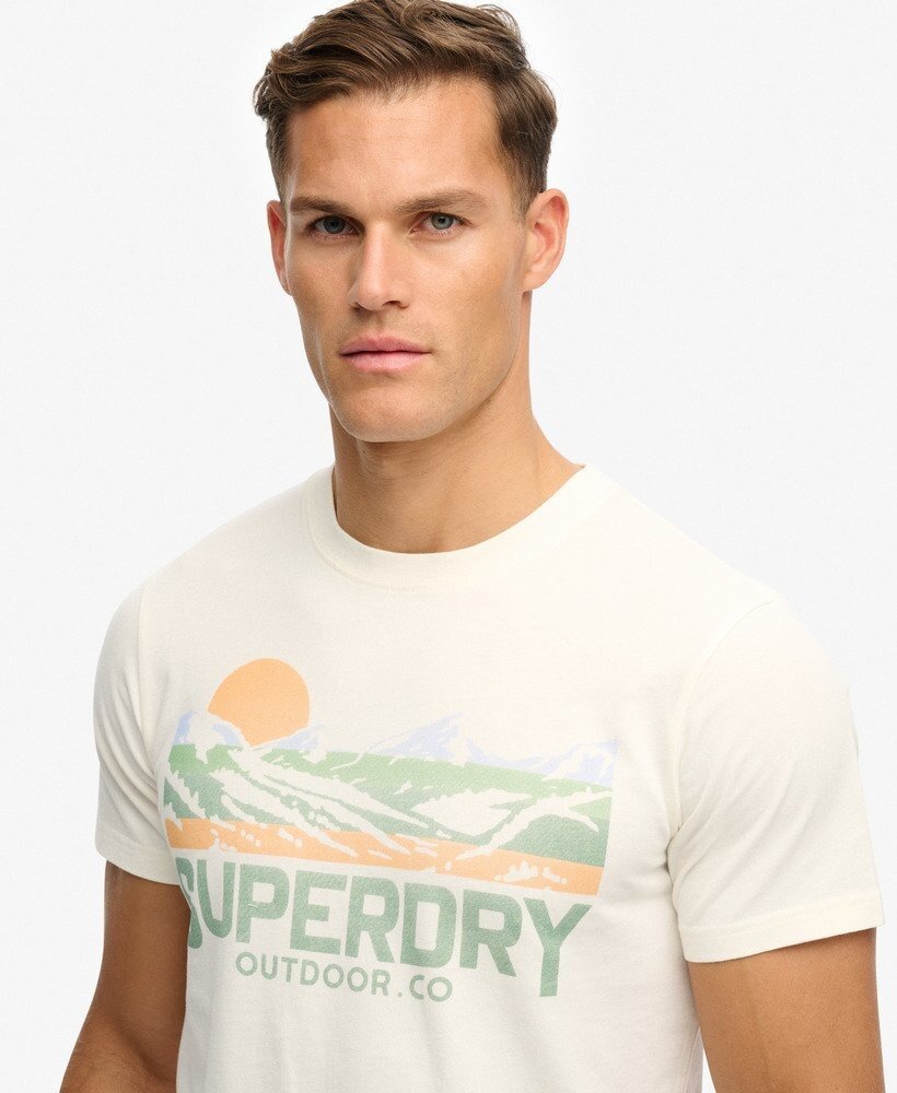 Superdry OUTDOORS MOUNTAIN RLXD TEE OFF WHITE
