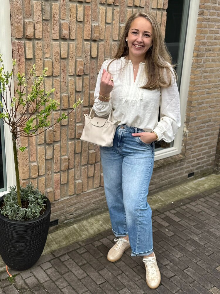 JDY JDYRACHEL LIFE L/S PINTUCK TOP WVN NOOS CLOUD DANCER